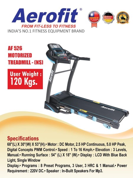 Aerofit treadmill 2.5 online hp