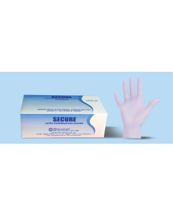 Secure Latex Medical Examination Gloves Large