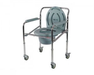 Commode Chair with Wheel (steel)